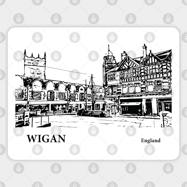 Wigan England Magnet by Lakeric